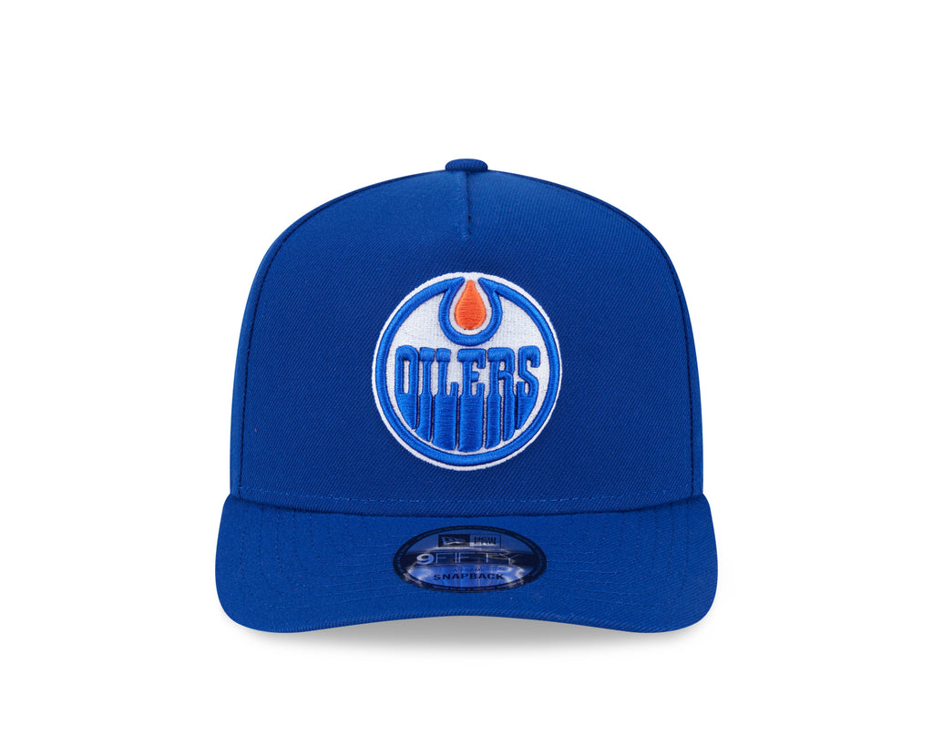 Edmonton Oilers NHL New Era Men Royal 9FIfty A-Frame Snapback Hat product image 4, provided for visual reference and product