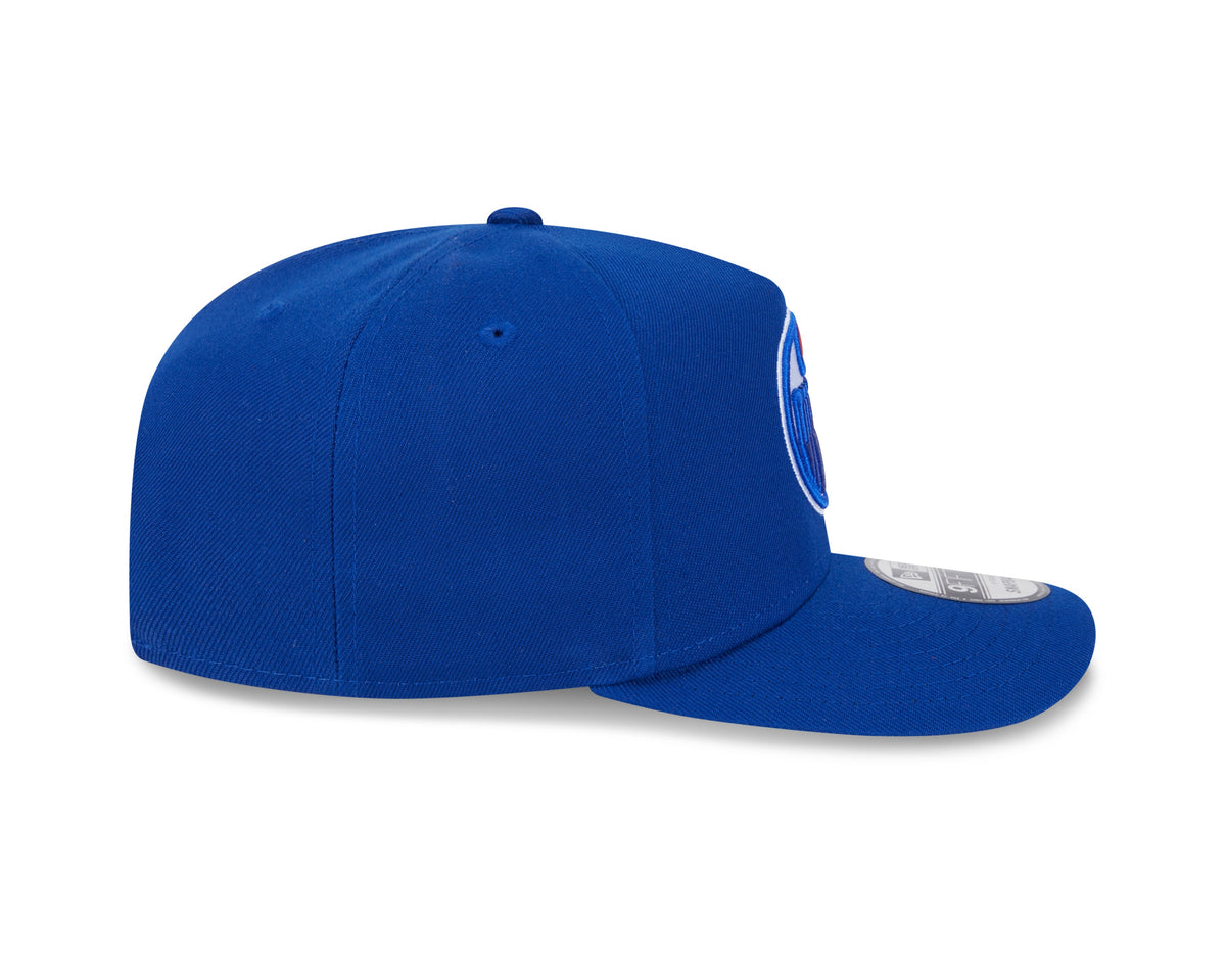 Edmonton Oilers NHL New Era Men Royal 9FIfty A-Frame Snapback Hat product image 7, provided for visual reference and product