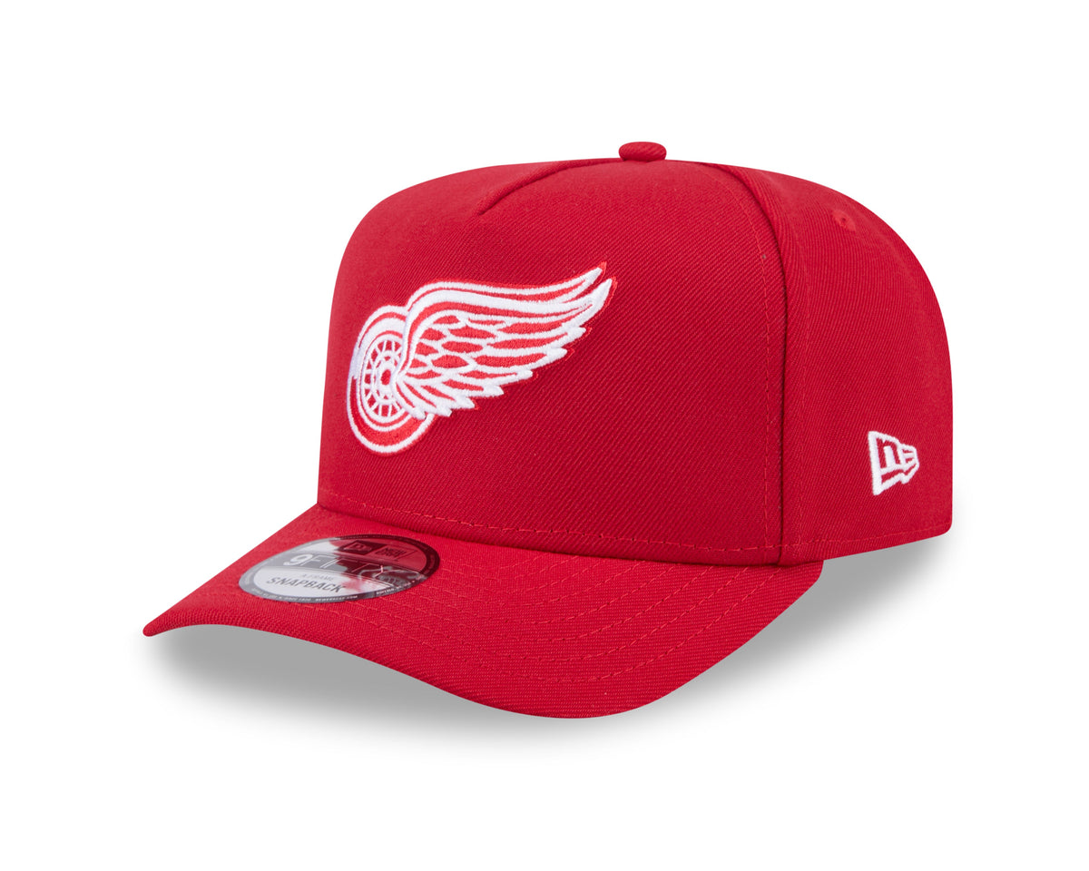 Detroit Red Wings NHL New Era Men Red 9Fifty A-Frame Snapback Hat product image 1, provided for visual reference and product