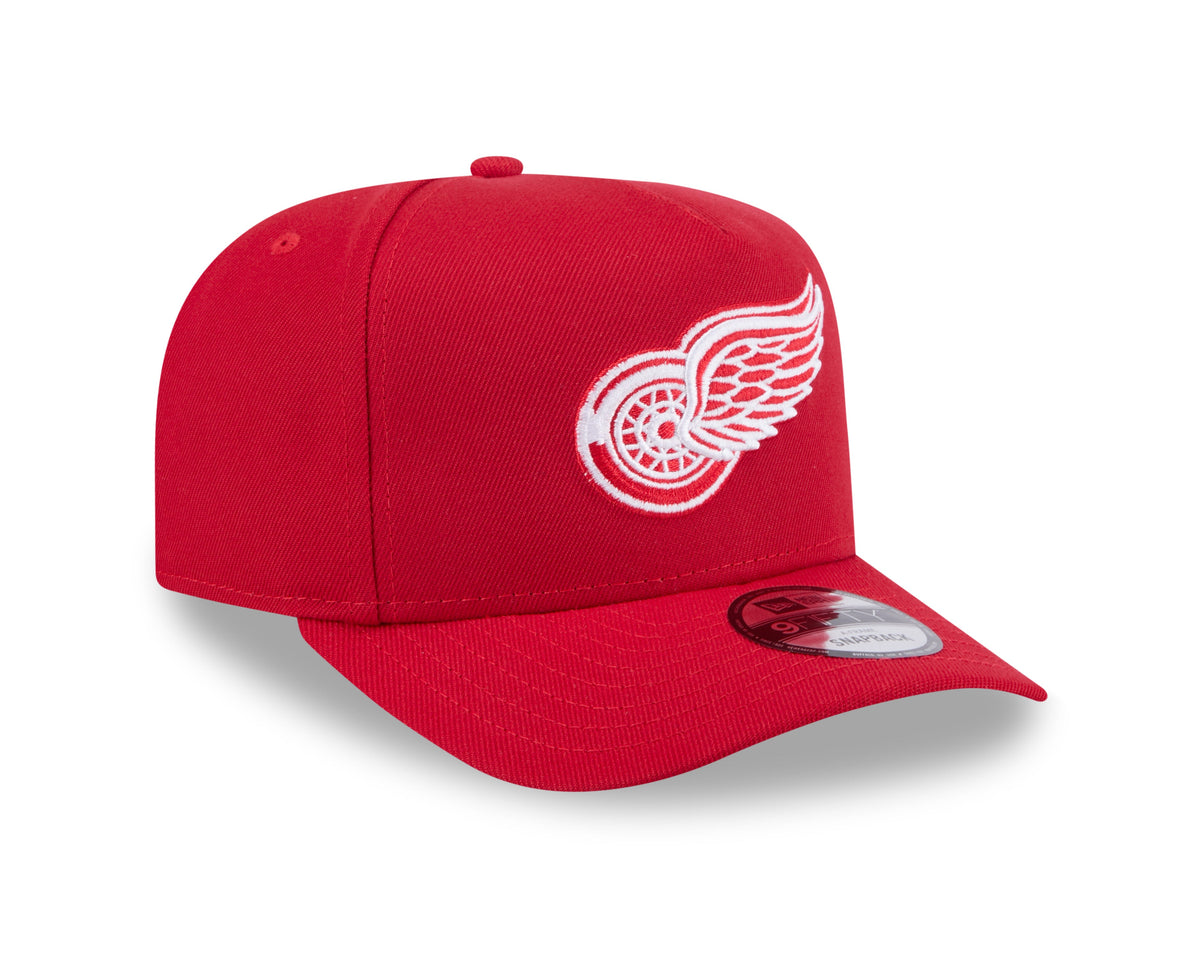 Detroit Red Wings NHL New Era Men Red 9Fifty A-Frame Snapback Hat product image 3, provided for visual reference and product