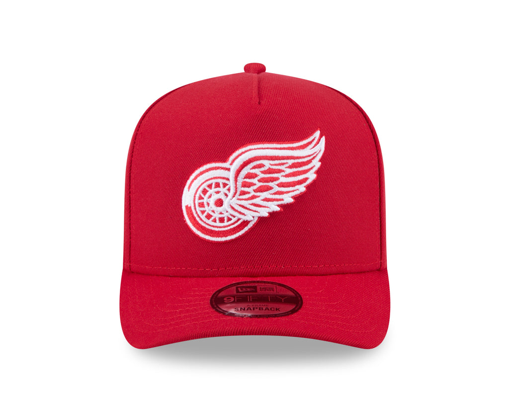Detroit Red Wings NHL New Era Men Red 9Fifty A-Frame Snapback Hat product image 7, provided for visual reference and product