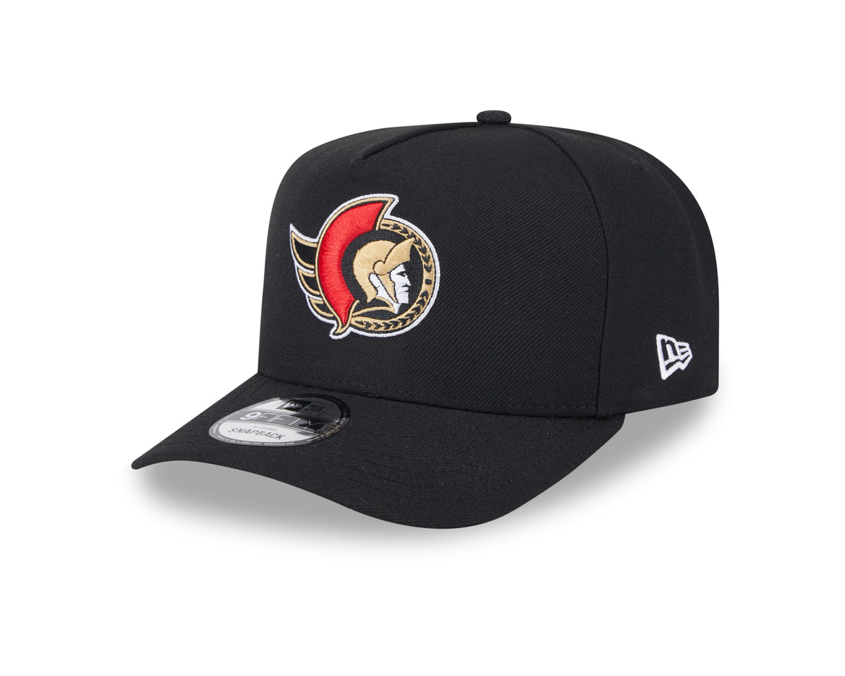 Ottawa Senators NHL New Era Men Black 9Fifty A-Frame Snapback product image 1, provided for visual reference and product