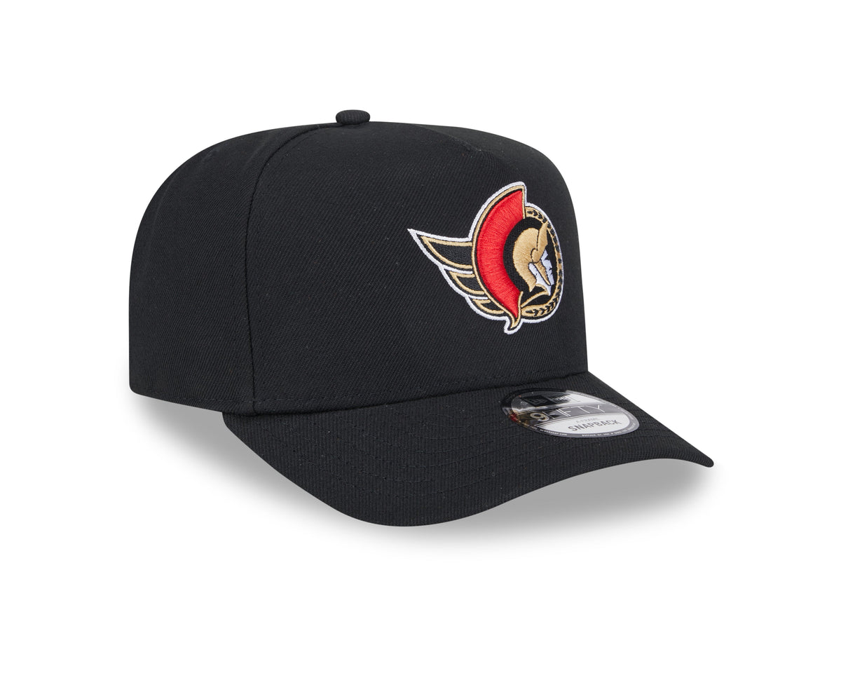 Ottawa Senators NHL New Era Men Black 9Fifty A-Frame Snapback product image 4, provided for visual reference and product