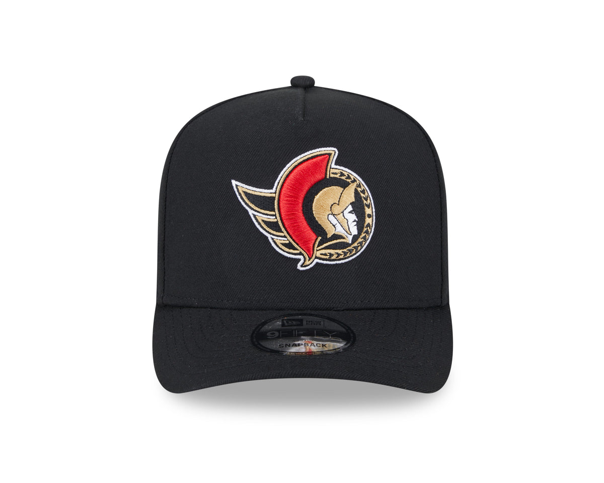Ottawa Senators NHL New Era Men Black 9Fifty A-Frame Snapback product image 7, provided for visual reference and product
