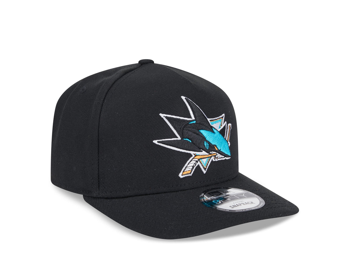 San Jose Sharks NHL New Era Men Black 9Fifty A-Frame Snapback product image 7, provided for visual reference and product