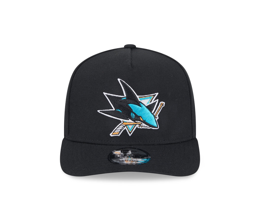 San Jose Sharks NHL New Era Men Black 9Fifty A-Frame Snapback product image 5, provided for visual reference and product
