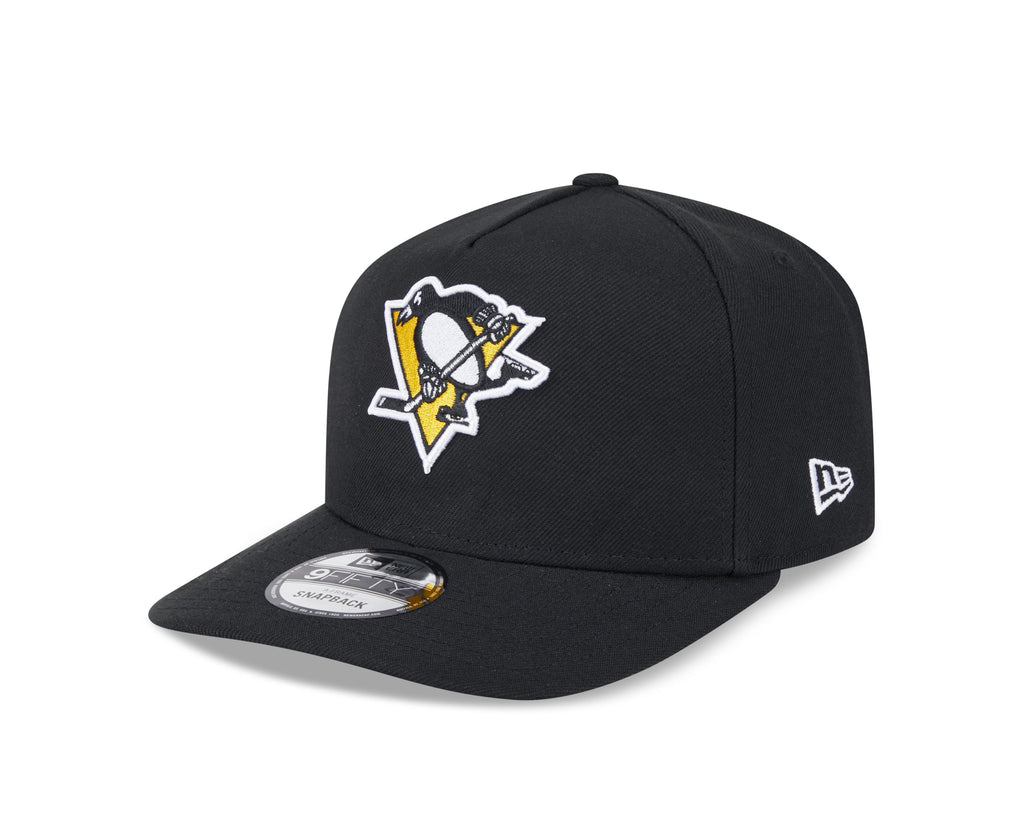 Pittsburgh Penguins NHL New Era Men Black 9Fifty A-Frame Snapback product image 1, provided for visual reference and product