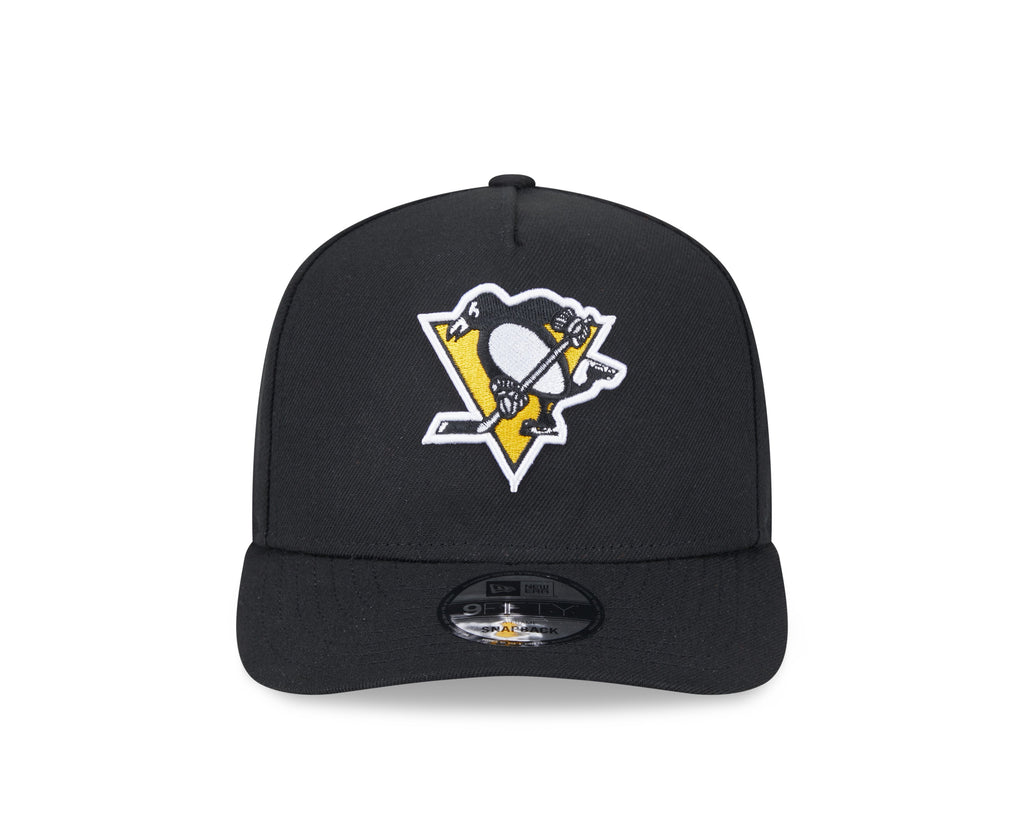 Pittsburgh Penguins NHL New Era Men Black 9Fifty A-Frame Snapback product image 6, provided for visual reference and product
