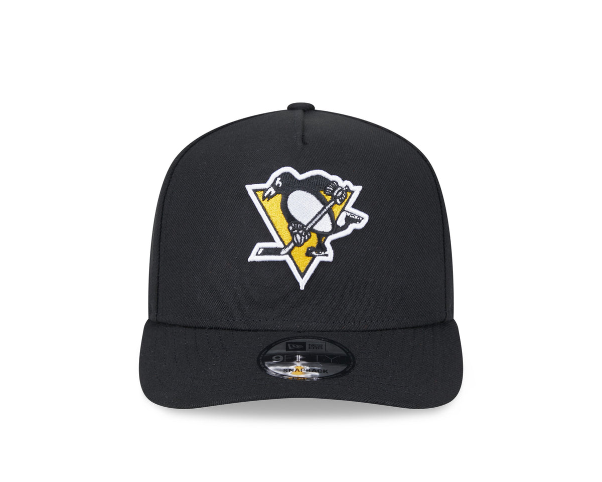 Pittsburgh Penguins NHL New Era Men Black 9Fifty A-Frame Snapback product image 6, provided for visual reference and product