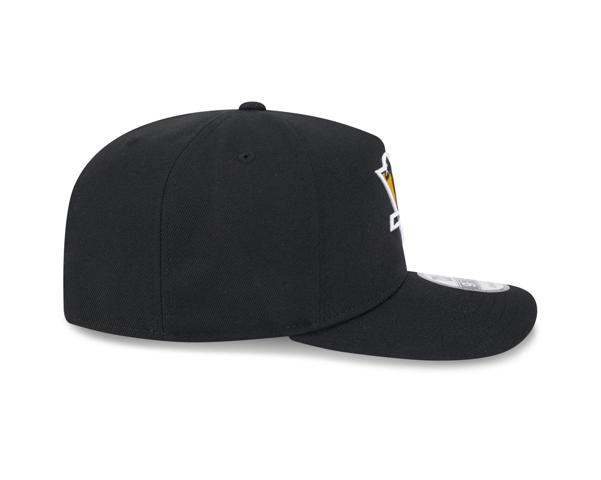Pittsburgh Penguins NHL New Era Men Black 9Fifty A-Frame Snapback product image 7, provided for visual reference and product