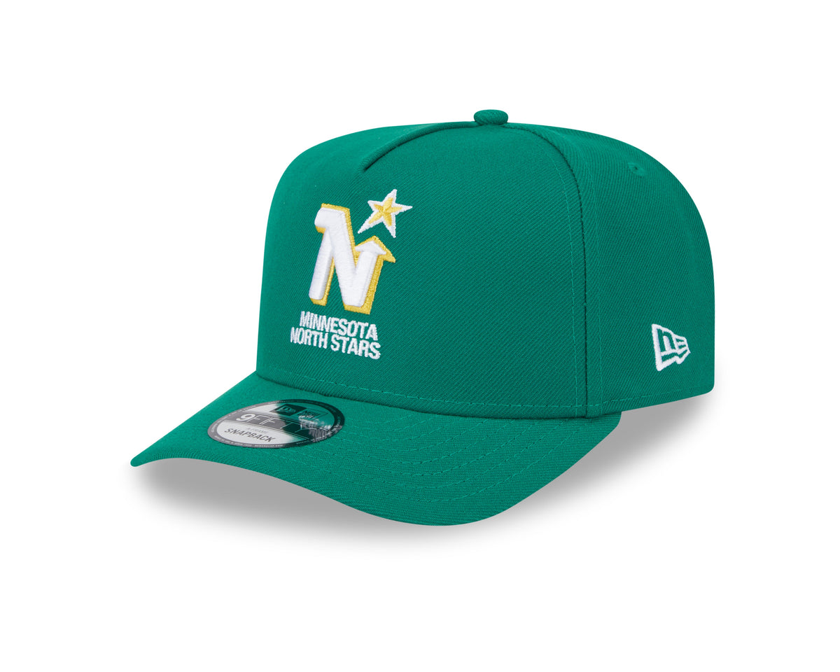 Minnesota North Stars NHL New Era Men Green 9Fifty A-Frame Snapback product image 1, provided for visual reference and