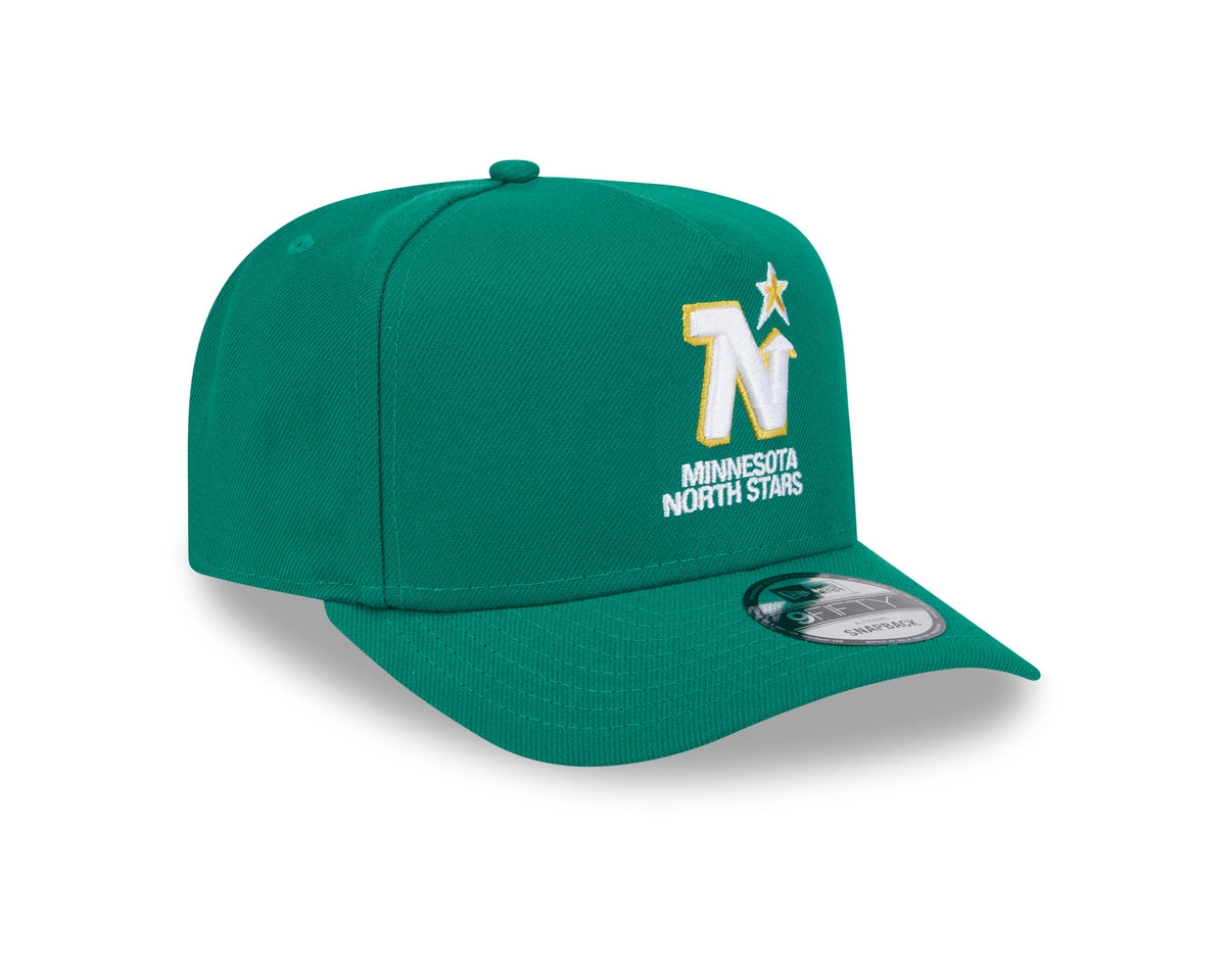 Minnesota North Stars NHL New Era Men Green 9Fifty A-Frame Snapback product image 6, provided for visual reference and