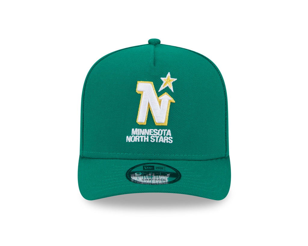 Minnesota North Stars NHL New Era Men Green 9Fifty A-Frame Snapback product image 3, provided for visual reference and