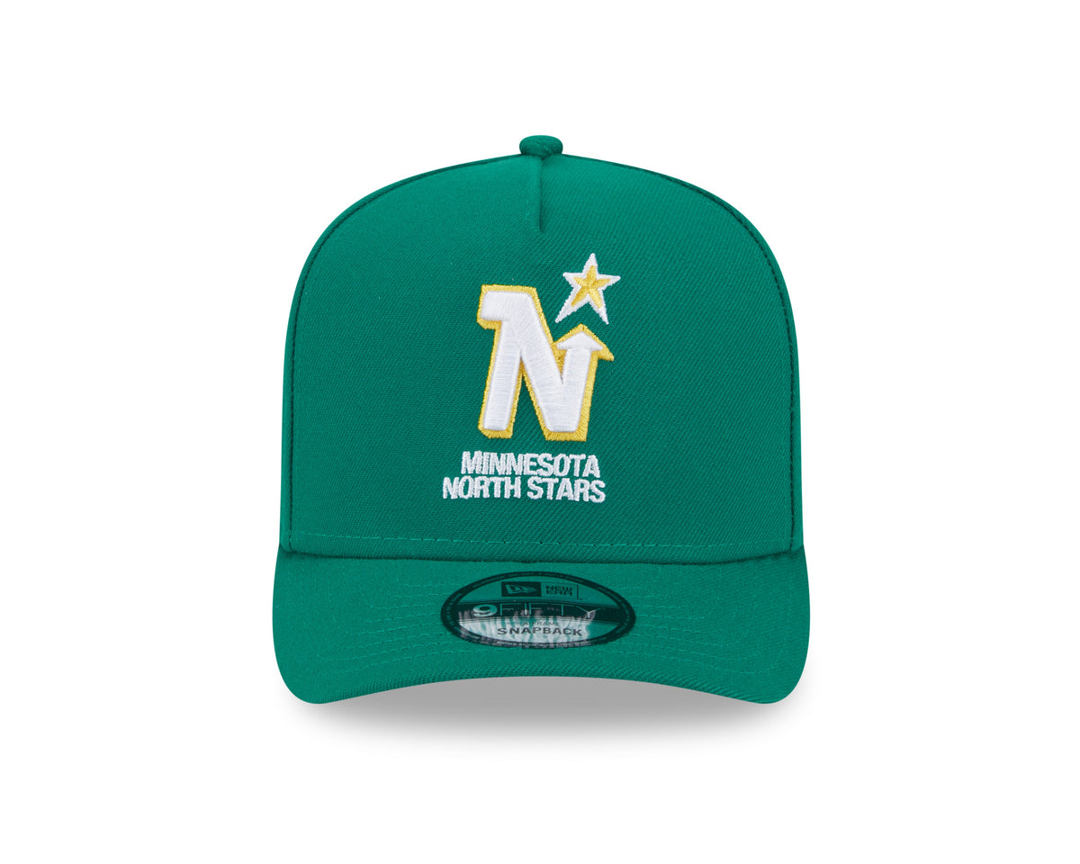Minnesota North Stars NHL New Era Men Green 9Fifty A-Frame Snapback product image 3, provided for visual reference and