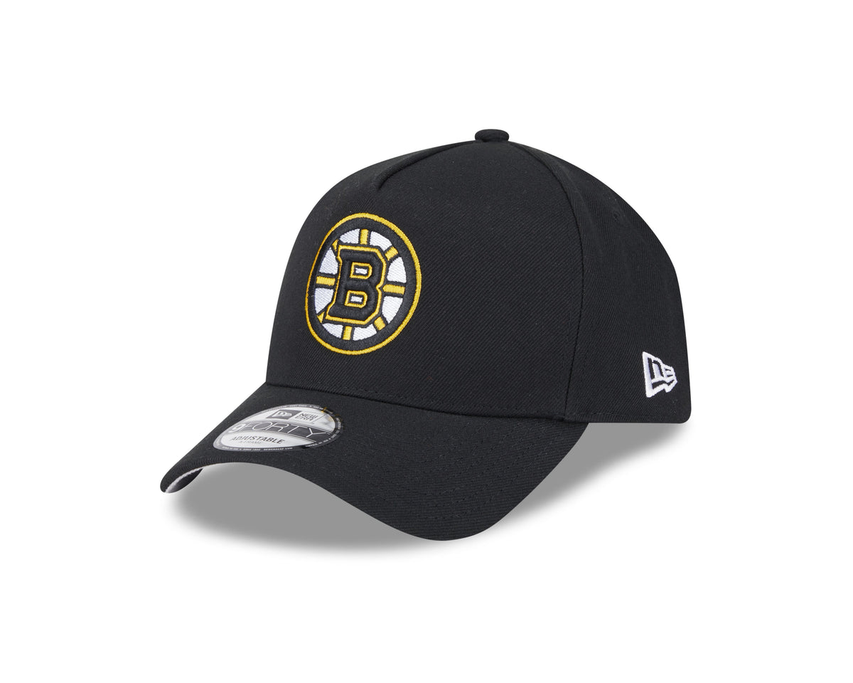 Boston Bruins NHL New Era Men Black 9Forty A-Frame Snapback product image 1, provided for visual reference and product