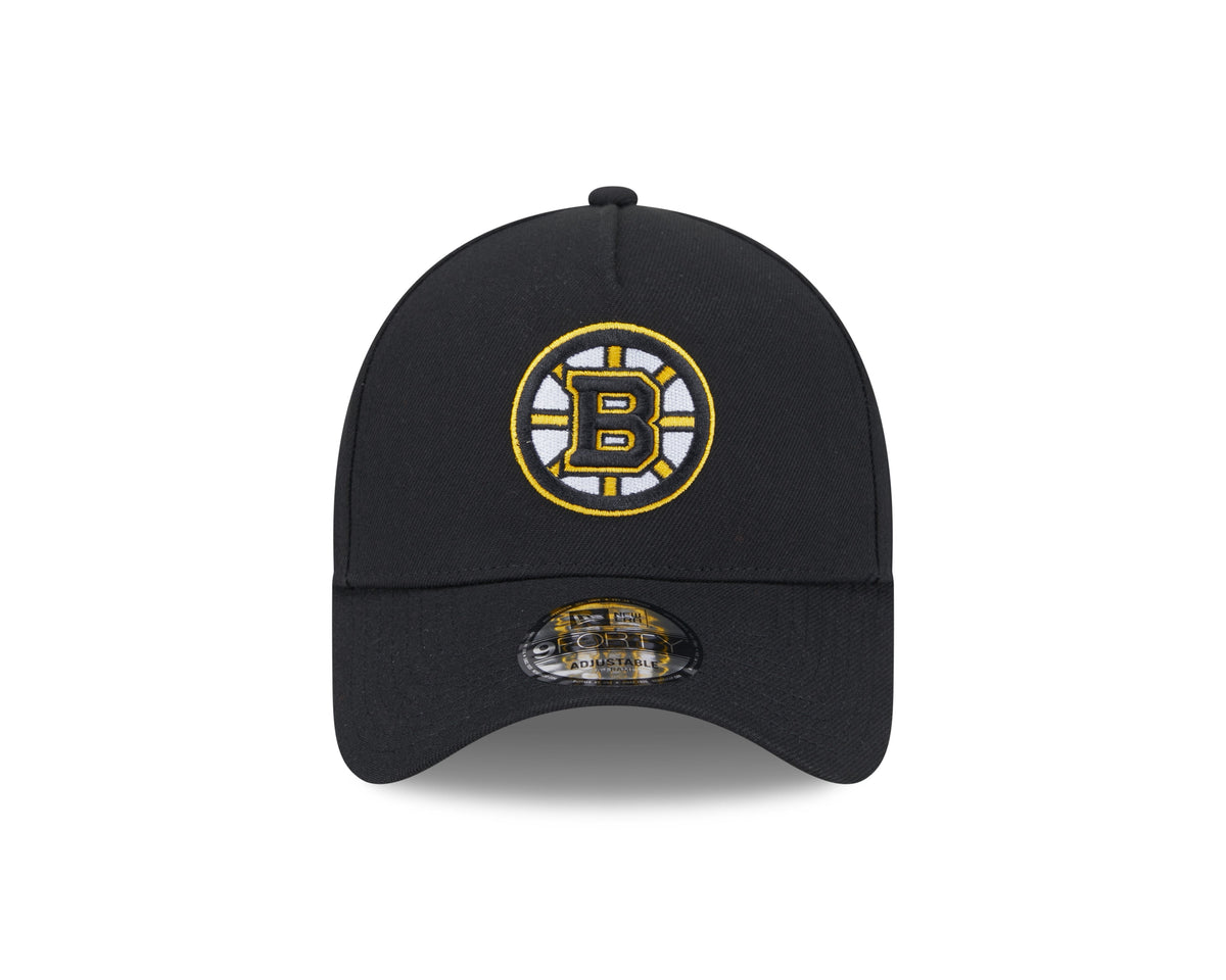 Boston Bruins NHL New Era Men Black 9Forty A-Frame Snapback product image 7, provided for visual reference and product
