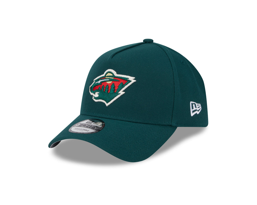 Minnesota Wild NHL New Era Men Green 9Forty A-Frame Snapback product image 1, provided for visual reference and product
