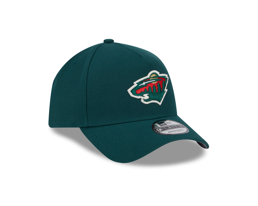Minnesota Wild NHL New Era Men Green 9Forty A-Frame Snapback product image 5, provided for visual reference and product