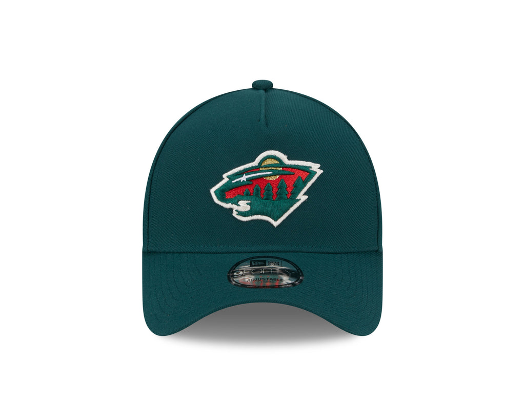 Minnesota Wild NHL New Era Men Green 9Forty A-Frame Snapback product image 6, provided for visual reference and product