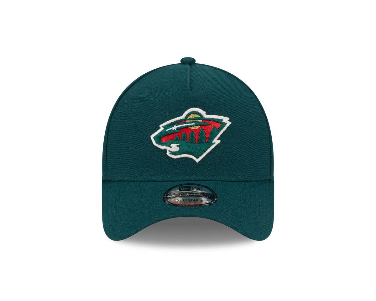 Minnesota Wild NHL New Era Men Green 9Forty A-Frame Snapback product image 6, provided for visual reference and product