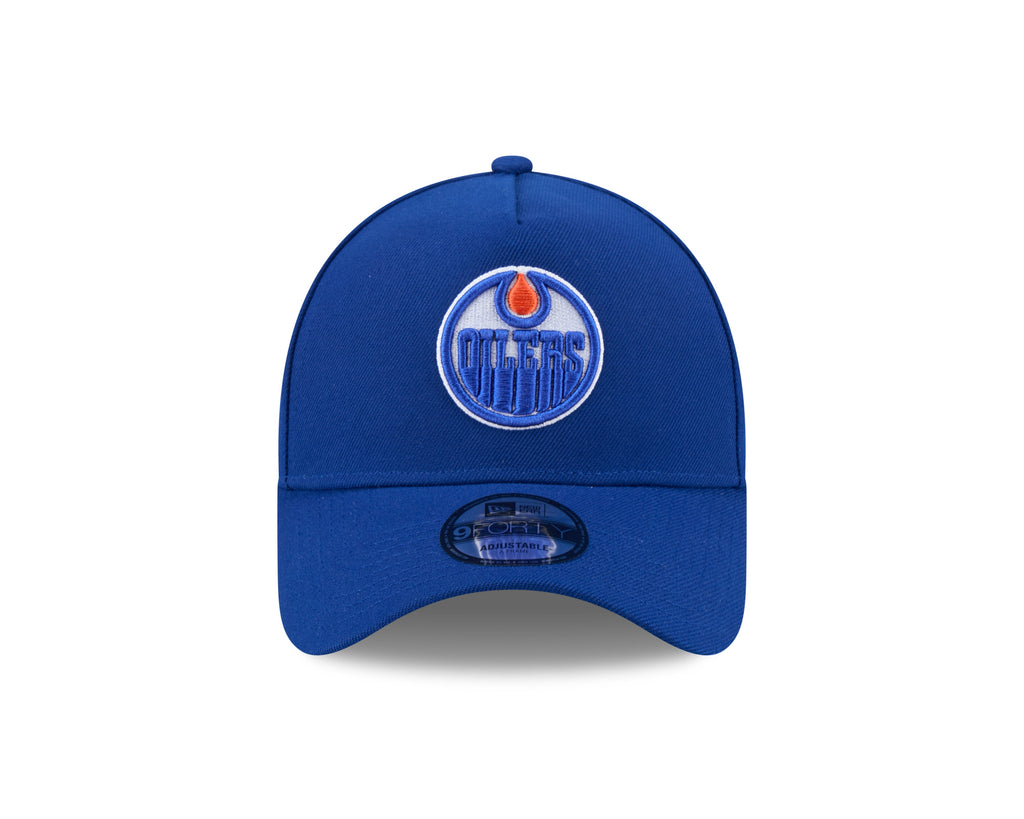 Edmonton Oilers NHL New Era Men Royal 9Forty A-Frame Snapback Hat product image 6, provided for visual reference and product