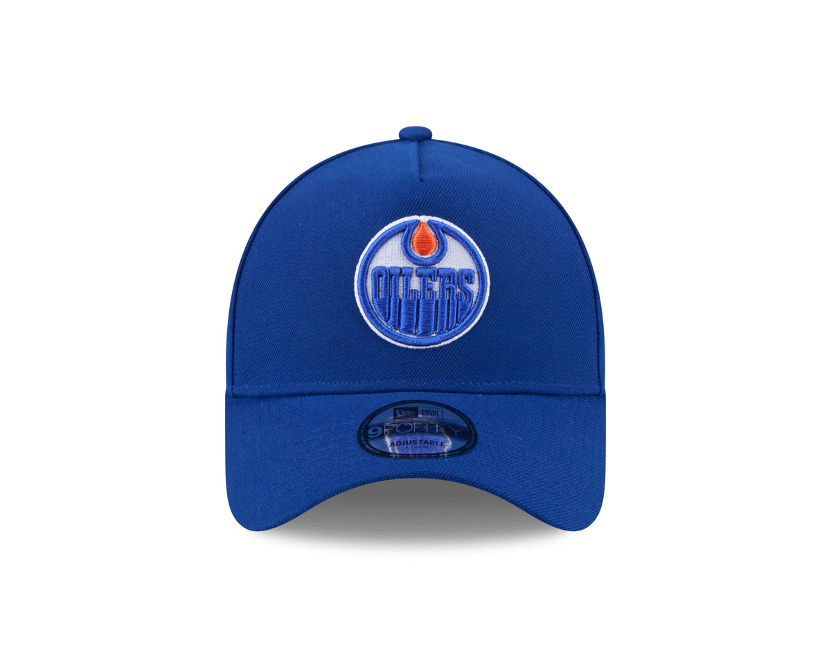 Edmonton Oilers NHL New Era Men Royal 9Forty A-Frame Snapback Hat product image 6, provided for visual reference and product