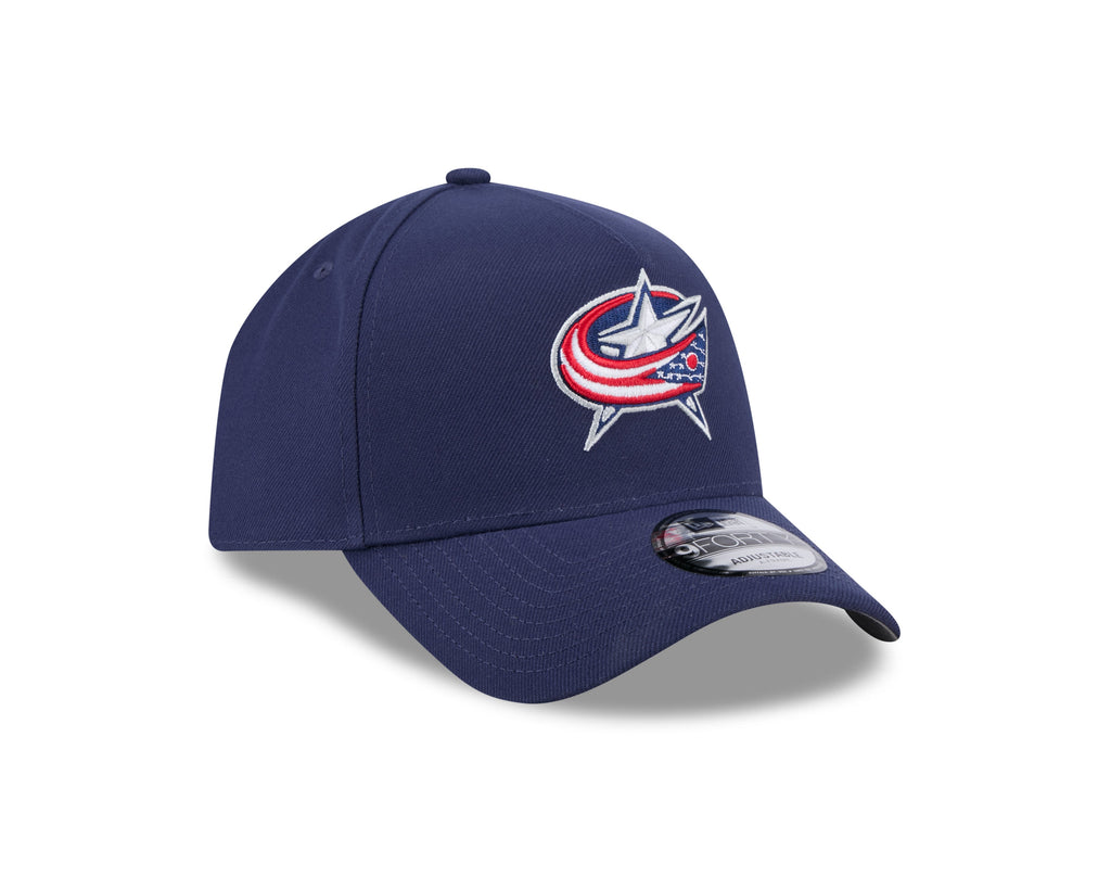Columbus Blue Jackets NHL New Era Men Navy 9Forty A-Frame Snapback product image 7, provided for visual reference and