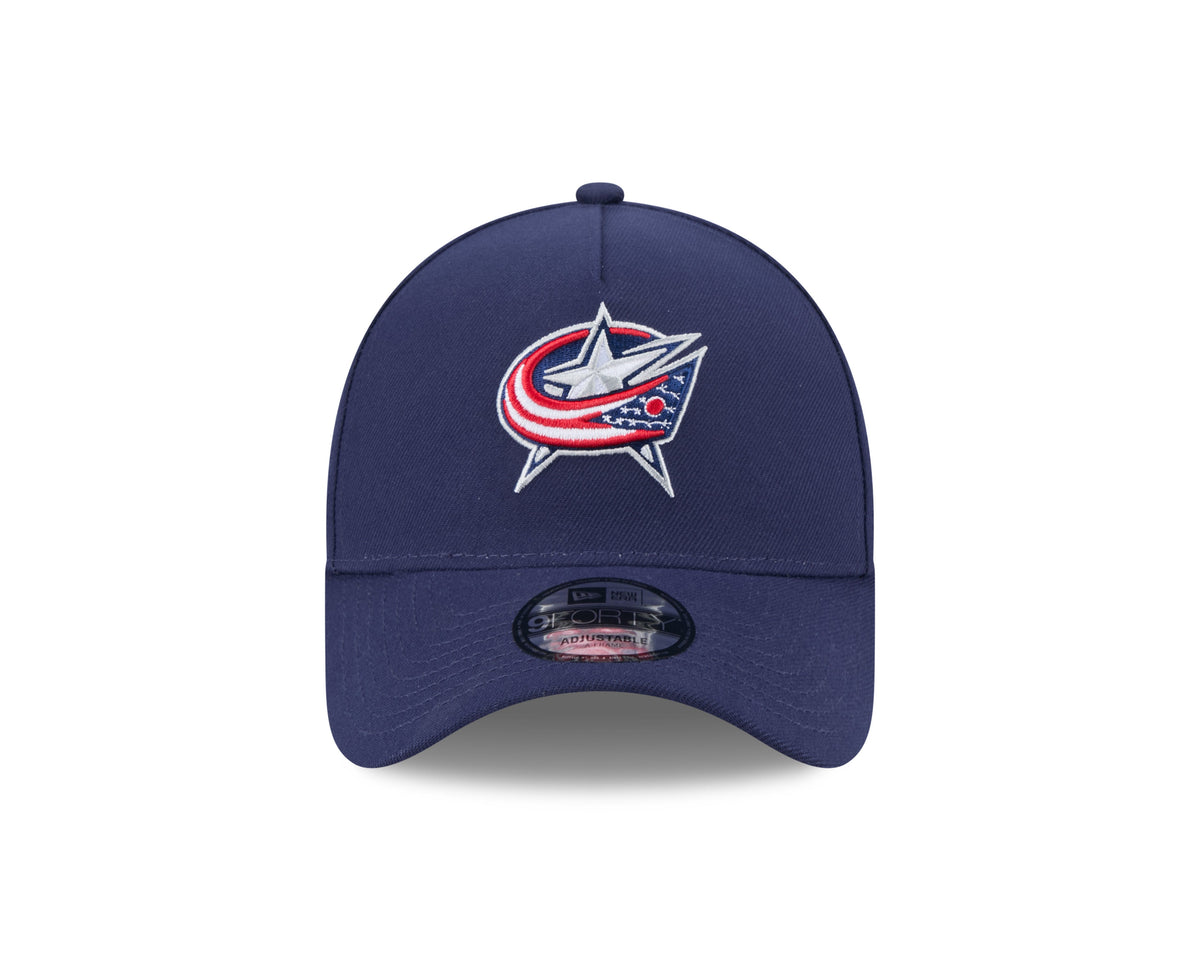 Columbus Blue Jackets NHL New Era Men Navy 9Forty A-Frame Snapback product image 2, provided for visual reference and