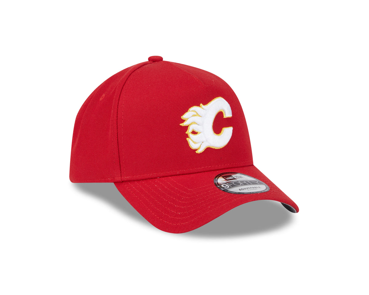 Calgary Flames NHL New Era Men Red 9Forty A-Frame Snapback product image 5, provided for visual reference and product detail