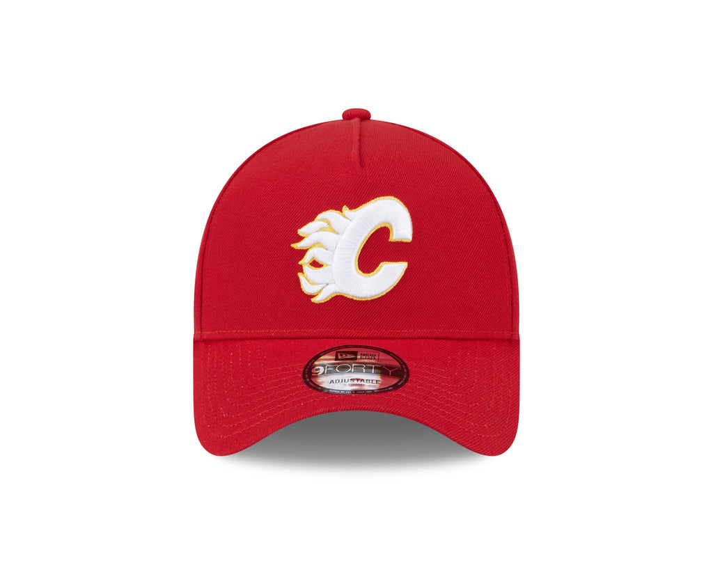 Calgary Flames NHL New Era Men Red 9Forty A-Frame Snapback product image 6, provided for visual reference and product detail