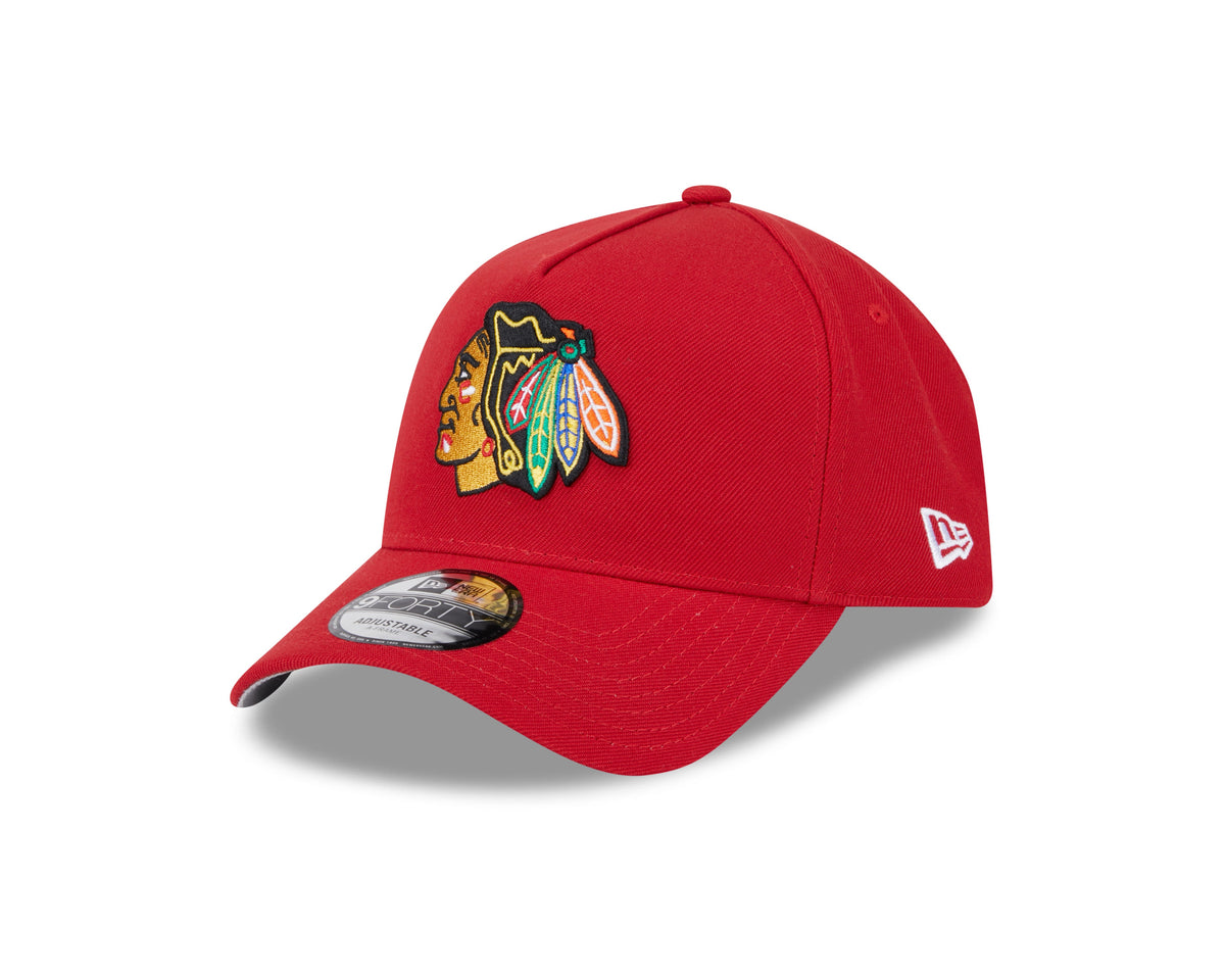 Chicago Blackhawks NHL New Era Men Red 9Forty A-Frame Snapback product image 1, provided for visual reference and product
