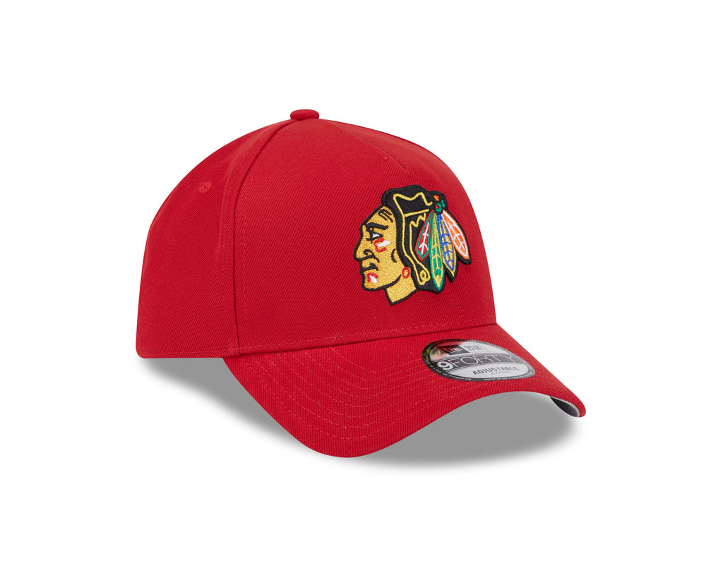 Chicago Blackhawks NHL New Era Men Red 9Forty A-Frame Snapback product image 5, provided for visual reference and product
