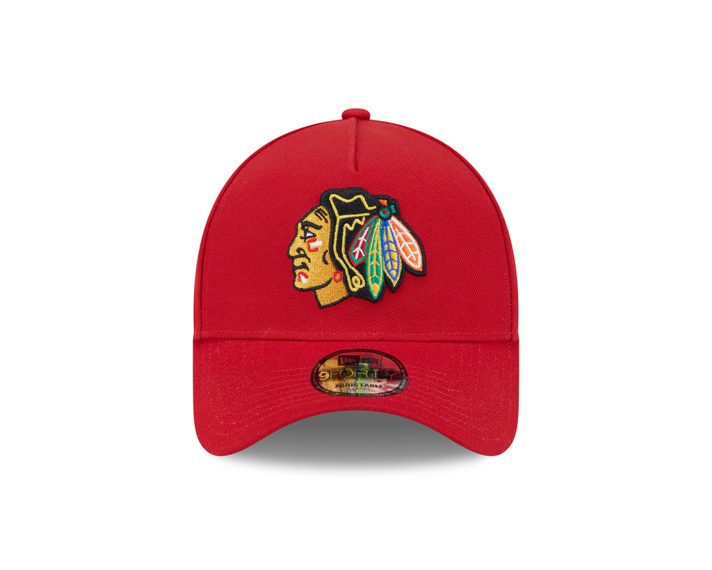 Chicago Blackhawks NHL New Era Men Red 9Forty A-Frame Snapback product image 6, provided for visual reference and product