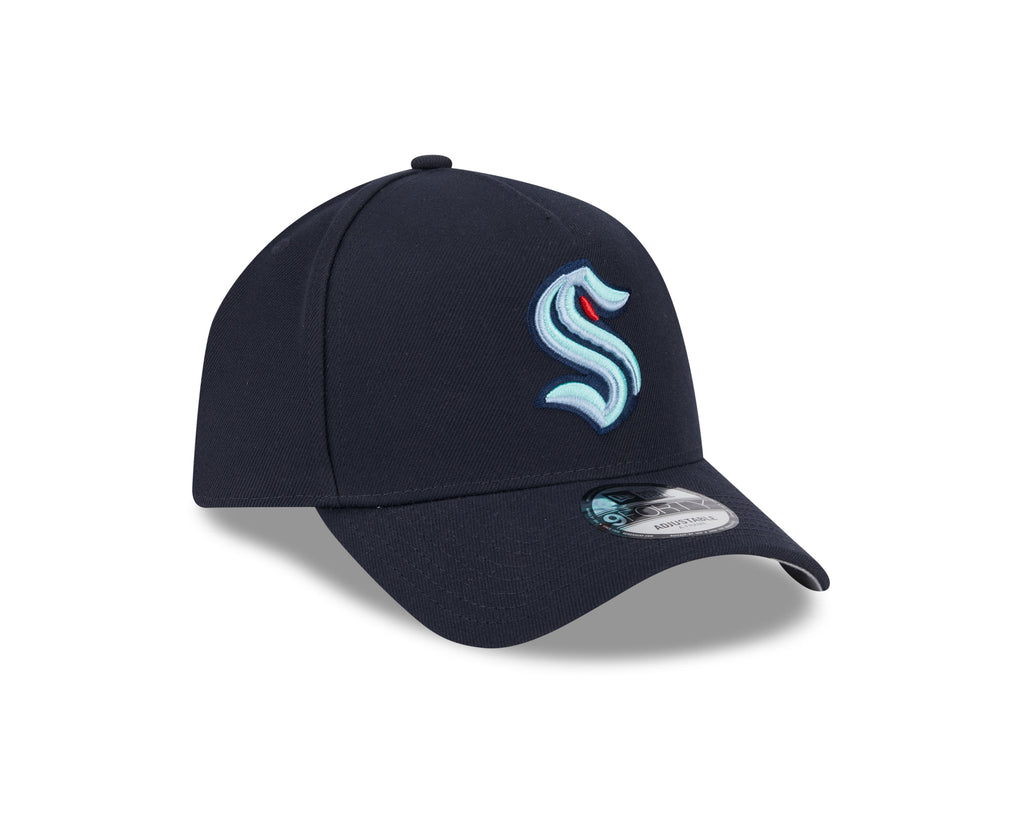 Seattle Kraken NHL New Era Men Blue 9Forty A-Frame Snapback product image 3, provided for visual reference and product