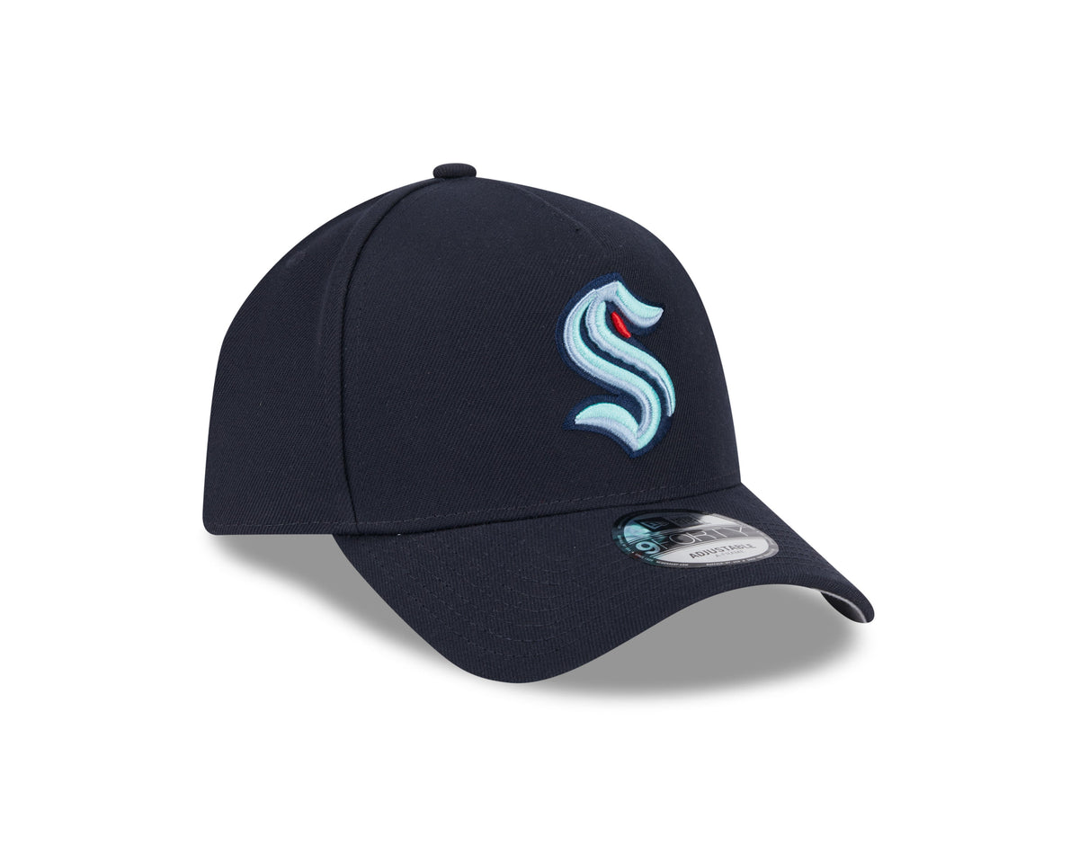 Seattle Kraken NHL New Era Men Blue 9Forty A-Frame Snapback product image 3, provided for visual reference and product