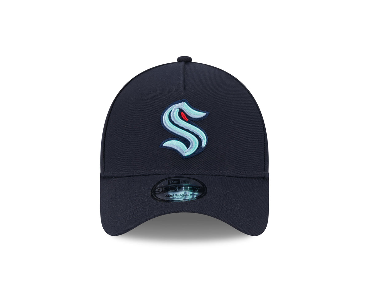 Seattle Kraken NHL New Era Men Blue 9Forty A-Frame Snapback product image 5, provided for visual reference and product