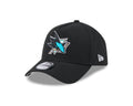 San Jose Sharks NHL New Era Men Black 9Forty A-Frame Snapback product image 1, provided for visual reference and product