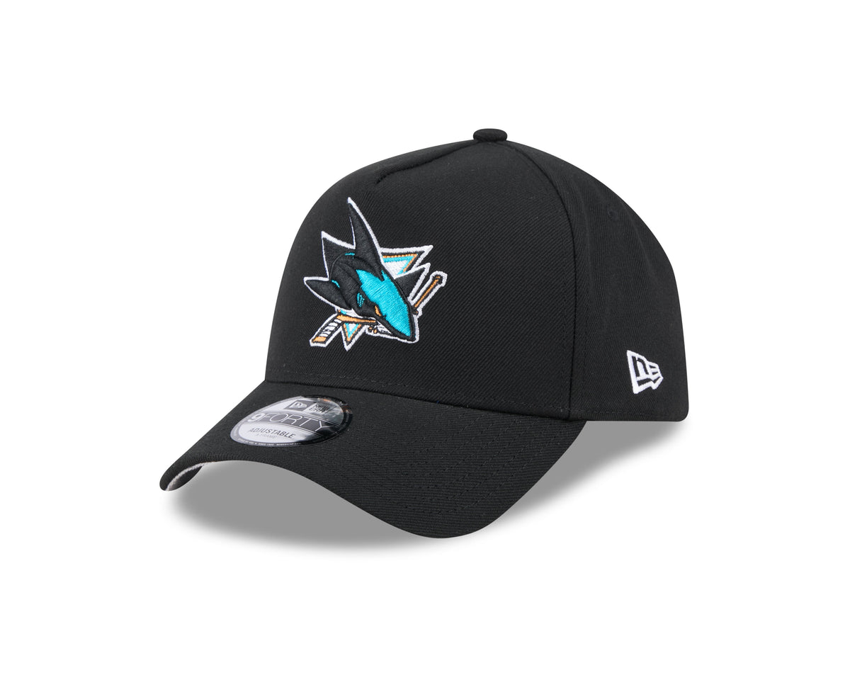 San Jose Sharks NHL New Era Men Black 9Forty A-Frame Snapback product image 1, provided for visual reference and product