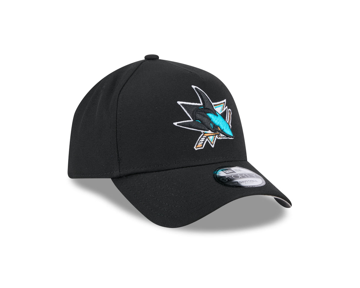 San Jose Sharks NHL New Era Men Black 9Forty A-Frame Snapback product image 5, provided for visual reference and product