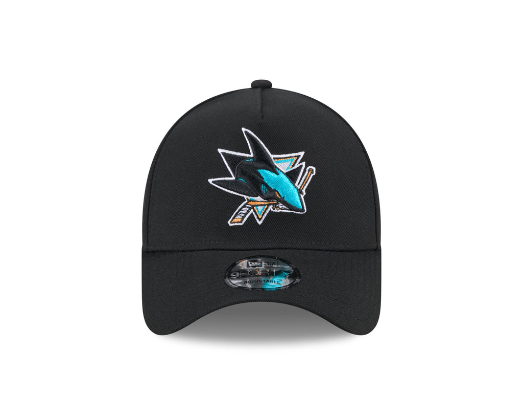 San Jose Sharks NHL New Era Men Black 9Forty A-Frame Snapback product image 6, provided for visual reference and product