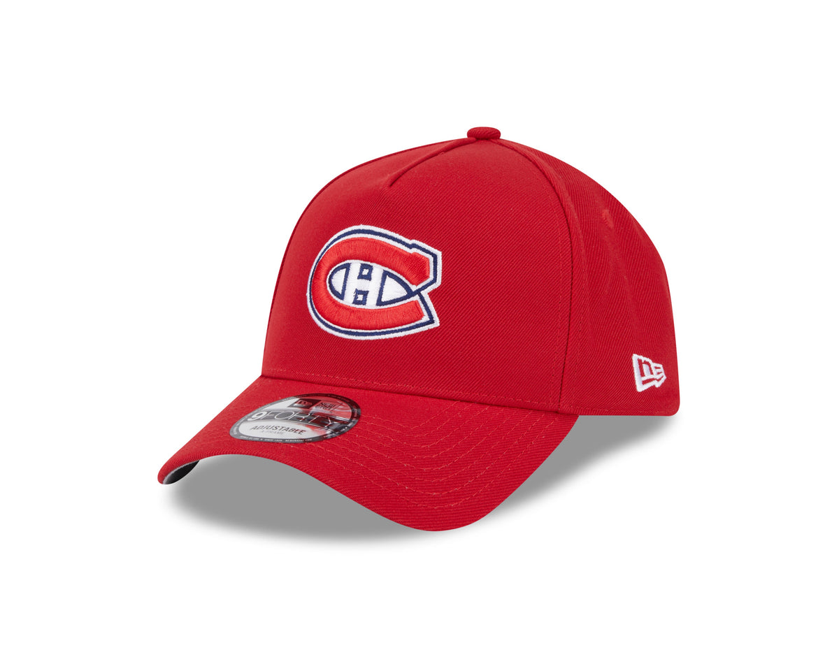 Montreal Canadiens NHL New Era Men Red 9Forty A-Frame Adjustable Hat product image 1, provided for visual reference and