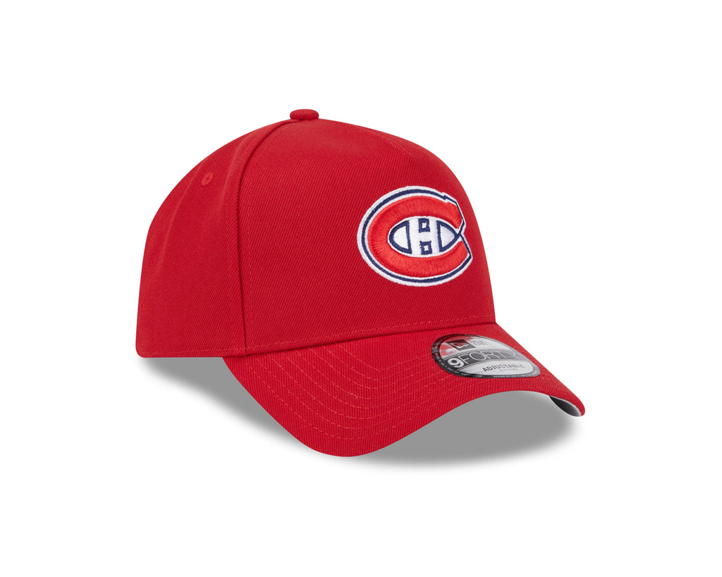 Montreal Canadiens NHL New Era Men Red 9Forty A-Frame Adjustable Hat product image 4, provided for visual reference and