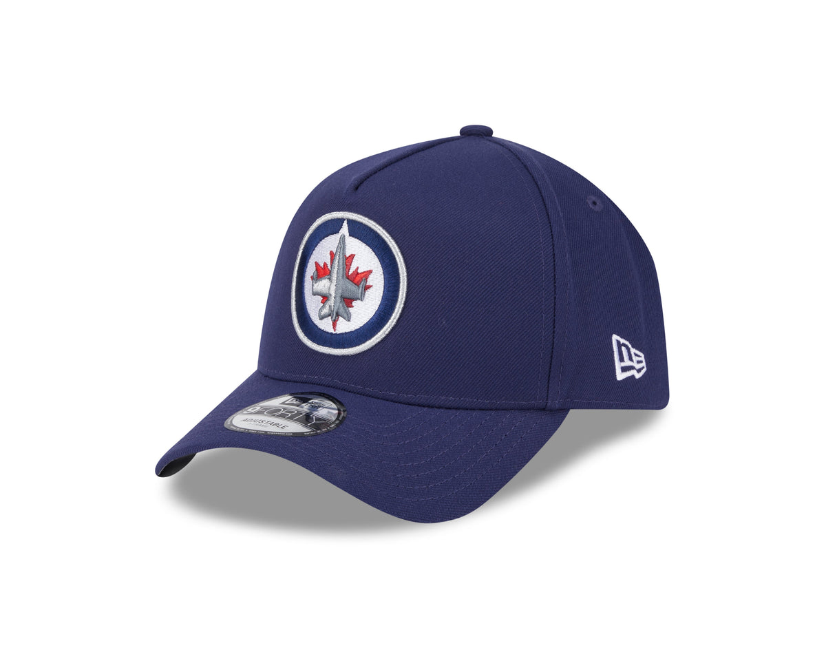 Winnipeg Jets NHL New Era Men Navy 9Forty A-Frame Snapback product image 1, provided for visual reference and product detail