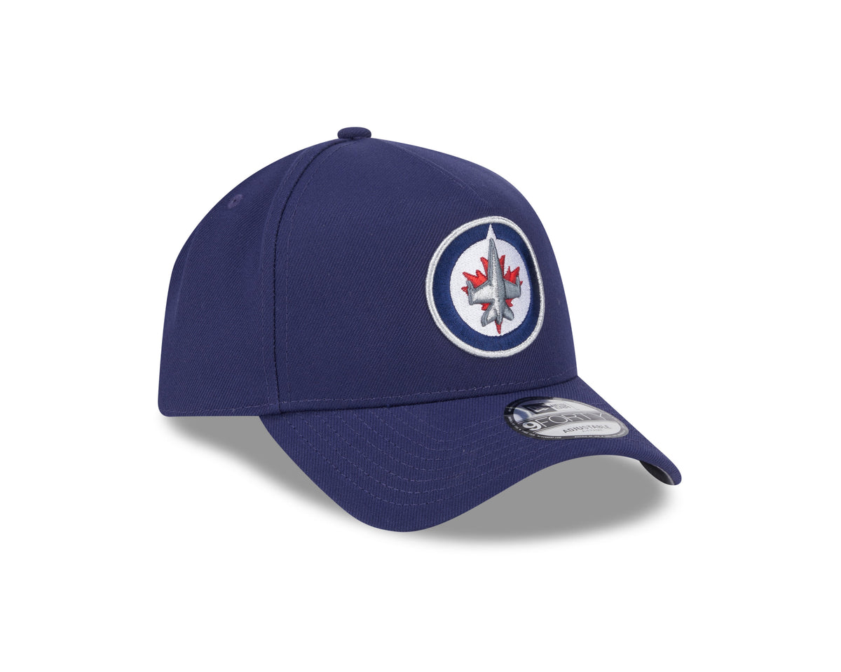 Winnipeg Jets NHL New Era Men Navy 9Forty A-Frame Snapback product image 6, provided for visual reference and product detail