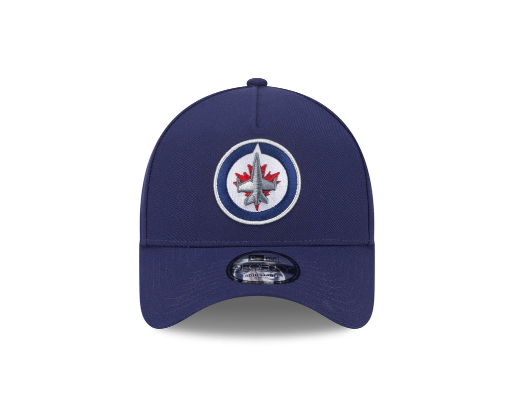 Winnipeg Jets NHL New Era Men Navy 9Forty A-Frame Snapback product image 7, provided for visual reference and product detail