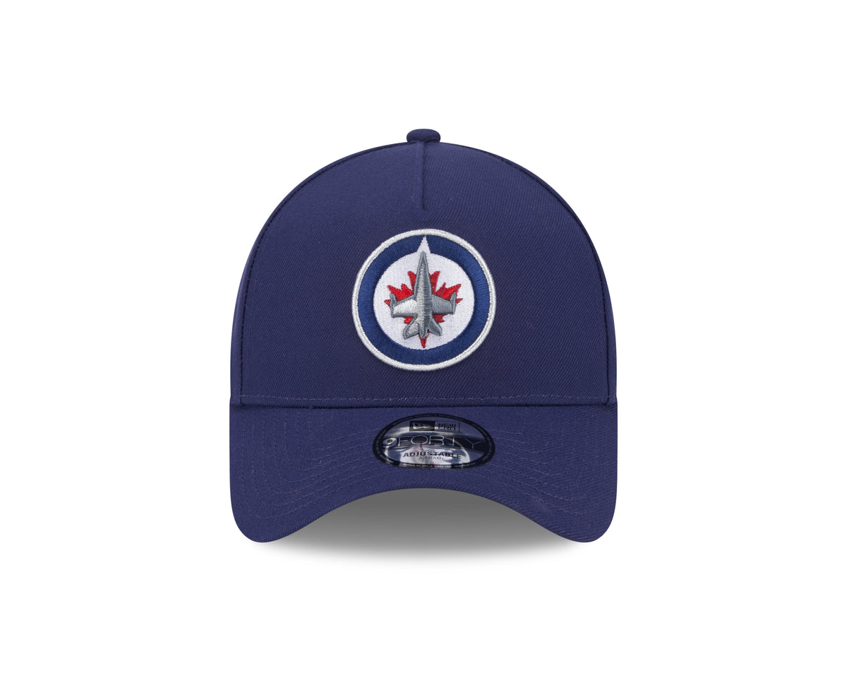Winnipeg Jets NHL New Era Men Navy 9Forty A-Frame Snapback product image 7, provided for visual reference and product detail