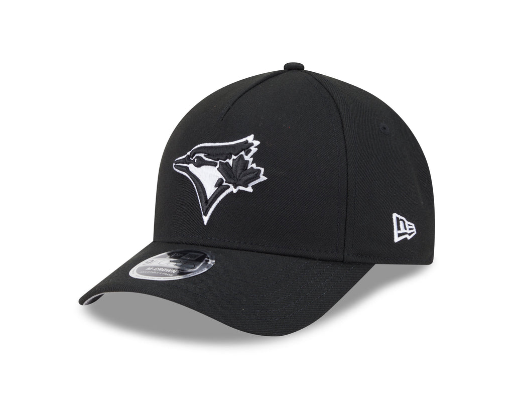 Toronto Blue Jays MLB New Era Men Black White 9Forty M-Crown Adjustable A-Frame Hat product image 1, provided for visual