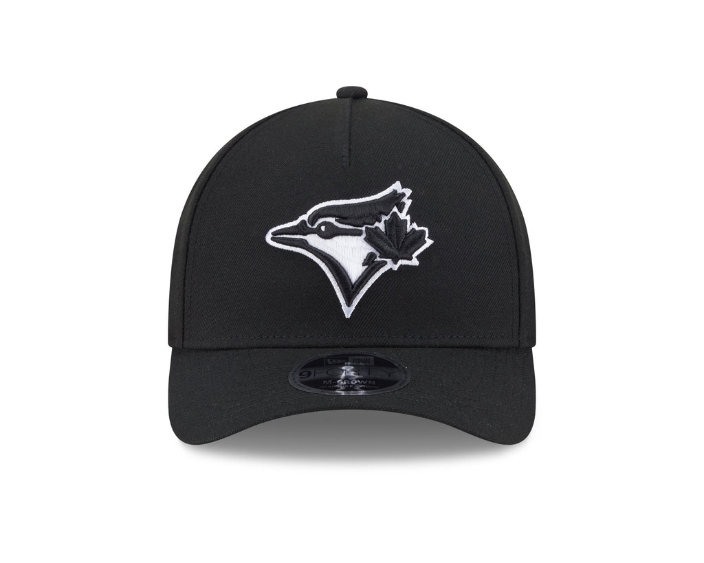 Toronto Blue Jays MLB New Era Men Black White 9Forty M-Crown Adjustable A-Frame Hat product image 7, provided for visual