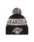 Los Angeles Kings NHL New Era Men Black Retro Knit Pom Hat product image 1, provided for visual reference and product detail