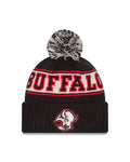 Buffalo Sabres NHL New Era Men Black Alternative Knit Pom Hat product image 1, provided for visual reference and product